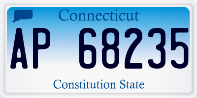 CT license plate AP68235