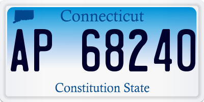 CT license plate AP68240