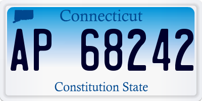 CT license plate AP68242