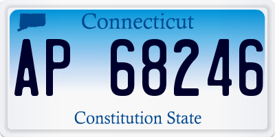 CT license plate AP68246