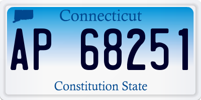 CT license plate AP68251