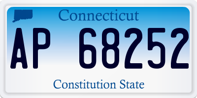 CT license plate AP68252