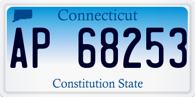 CT license plate AP68253
