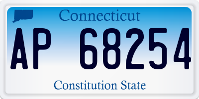 CT license plate AP68254