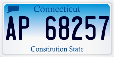 CT license plate AP68257