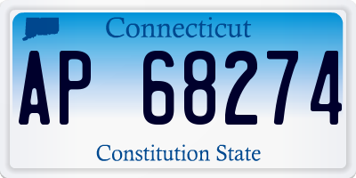 CT license plate AP68274