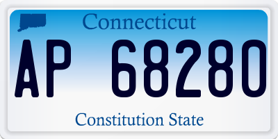 CT license plate AP68280