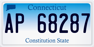 CT license plate AP68287