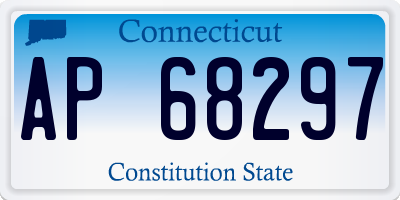 CT license plate AP68297
