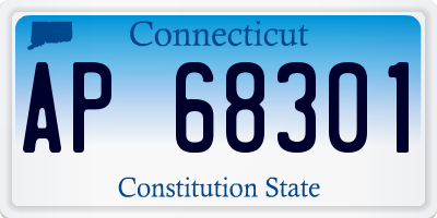 CT license plate AP68301