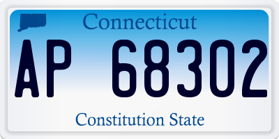 CT license plate AP68302