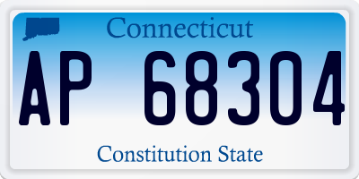 CT license plate AP68304