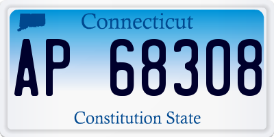 CT license plate AP68308