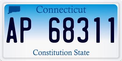 CT license plate AP68311