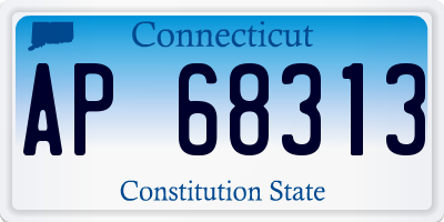 CT license plate AP68313