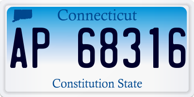 CT license plate AP68316