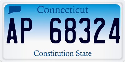 CT license plate AP68324