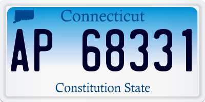 CT license plate AP68331