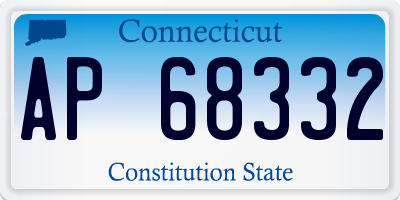 CT license plate AP68332