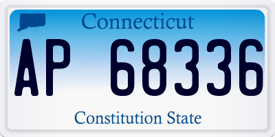 CT license plate AP68336