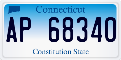 CT license plate AP68340