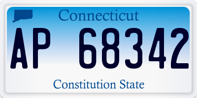 CT license plate AP68342