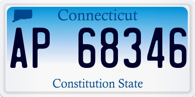 CT license plate AP68346
