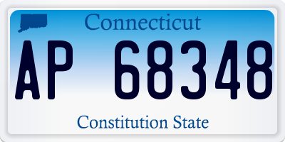 CT license plate AP68348