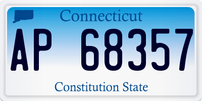 CT license plate AP68357