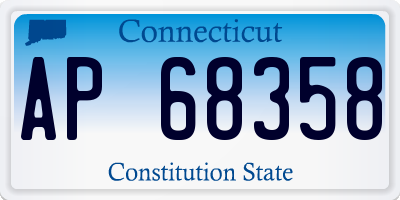 CT license plate AP68358