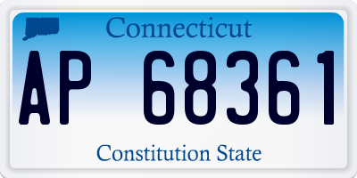 CT license plate AP68361