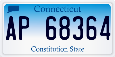 CT license plate AP68364