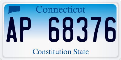 CT license plate AP68376