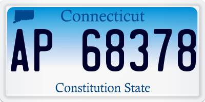 CT license plate AP68378