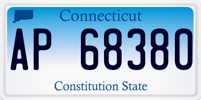 CT license plate AP68380