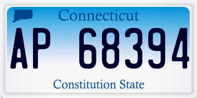 CT license plate AP68394