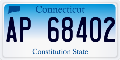 CT license plate AP68402