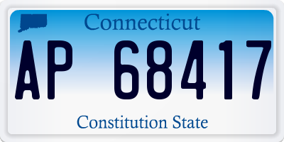 CT license plate AP68417