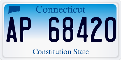 CT license plate AP68420