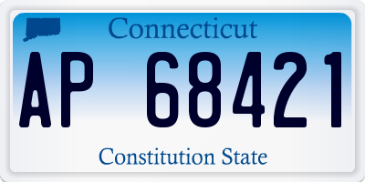 CT license plate AP68421