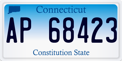 CT license plate AP68423