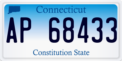 CT license plate AP68433