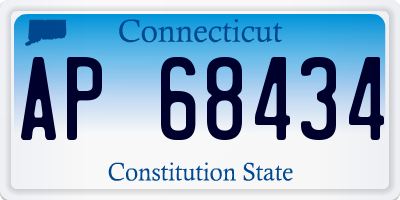CT license plate AP68434