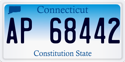 CT license plate AP68442
