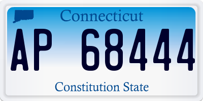 CT license plate AP68444