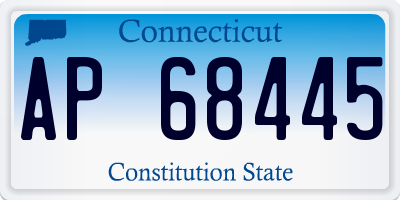CT license plate AP68445
