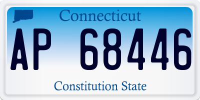 CT license plate AP68446