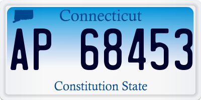 CT license plate AP68453