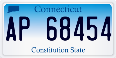 CT license plate AP68454