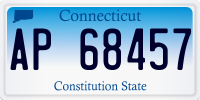 CT license plate AP68457